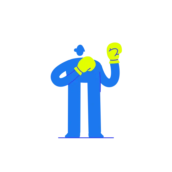 Illustrazione di un boxer stilizzato